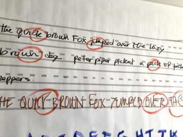 flip chart note taking, graphic recording handwriting, how to improve handwriting speed, legible handwriting, writing like a graphic recorder