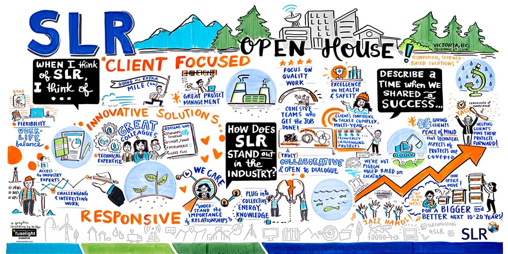 graphic recording, live illustration, visual notes, sketchnotes, live drawing, conference illustrator, knowledge wall, scribing, graphic facilitation