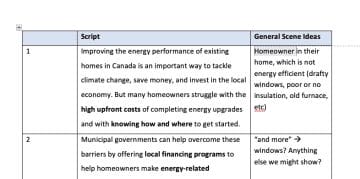 explainer video script excerpt, script for explainer video