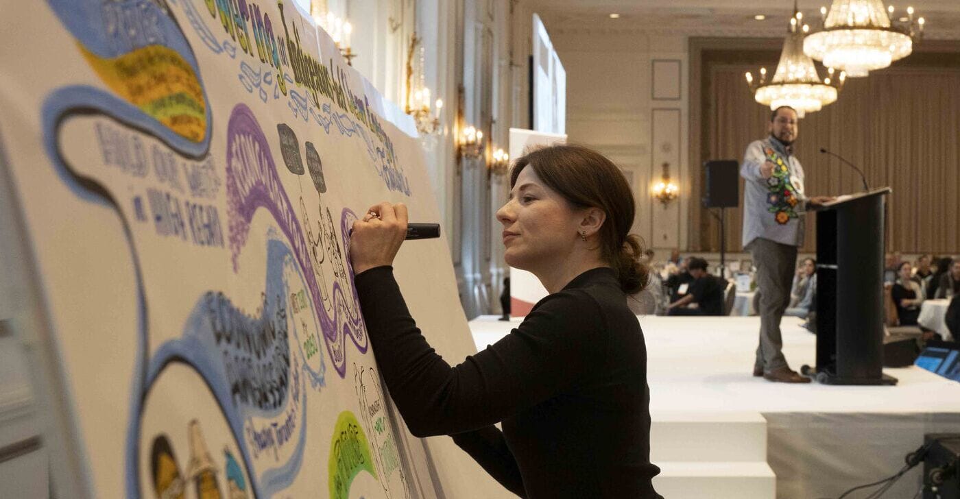 Brittany Datchko - Graphic Recorder Toronto - 700 364 Toronto graphic recorder Brittany Datchko capturing visual notes on Indigenous Clean Energy initiatives